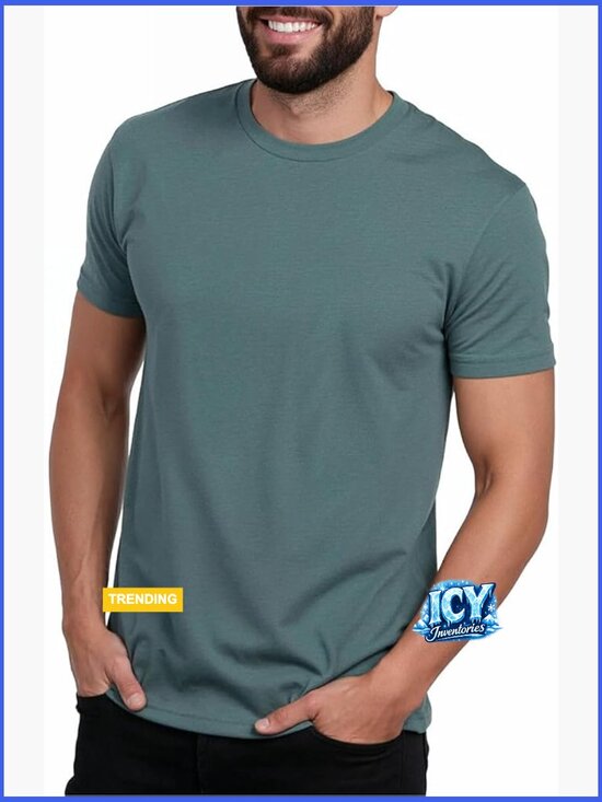 Other - Soft Cotton Blend Athletic Fit Crew Neck T-Shirt for Men
